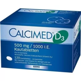 CALCIMED D3 500 mg/1000 U.I. Comprimidos masticables, 120 uds