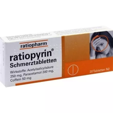 RATIOPYRIN Pastillas analgésicas, 20 unidades