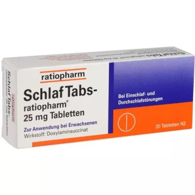 SCHLAF TABS-ratiopharm 25 mg comprimidos, 20 uds