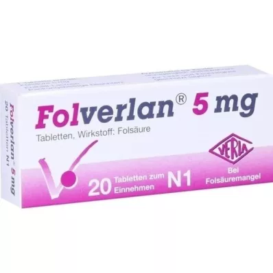 FOLVERLAN Comprimidos de 5 mg, 20 uds