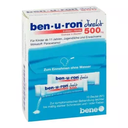 BEN-U-RON direct 500 mg gránulos fresa/vainilla, 10 uds
