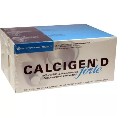 Calcigen D Forte 1000 mg / 880 UI tabletas efervescentes, 120 st