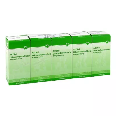 Acoin Lidocaína Clorhidrato de 40 mg / ml de solución, 5x50 ml