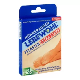 LEBEWOHL Yeso de maíz extra fuerte insertado, 8 uds