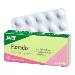 FLORADIX Hierro 100 mg forte comprimidos recubiertos con película, 20 uds