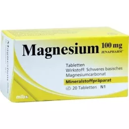 MAGNESIUM 100 mg comprimidos Jenapharm, 20 uds