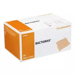 BACTIGRAS gasa de parafina antiséptica 5x5 cm, 50 uds