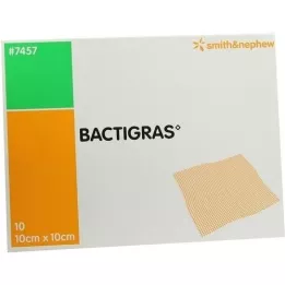 BACTIGRAS gasa de parafina antiséptica 10x10 cm, 10 uds