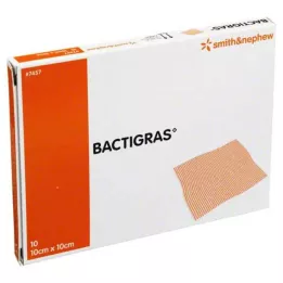 BACTIGRAS gasa de parafina antiséptica 10x10 cm, 10 uds