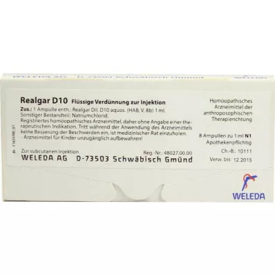 Ampollas de Realgar D 10, 8x1 ml