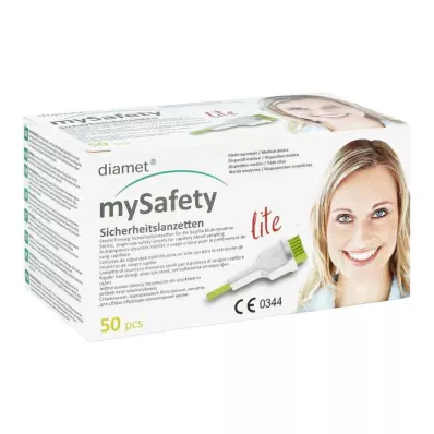 DIAMET lancetas de seguridad lite 29 G 1,5 mm, 50 uds
