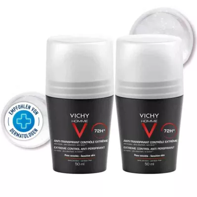 Vichy Homme Desodorante Roll on Antitranspirante 72h Dp (2x50 ml)