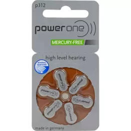 BATTERIEN Escuchar PowerOne 312, 6 uds