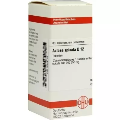 ACTAEA SPICATA D 12 pastillas, 80 uds