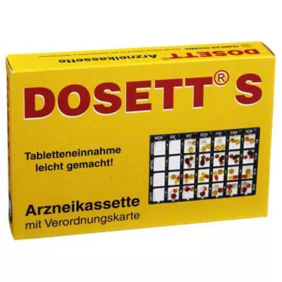 Cassette de medicamento Dosett S azul, 1 ud