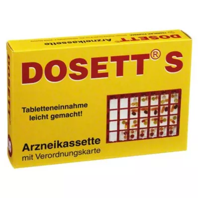 DOSETT S Casete de medicina rojo, 1 ud