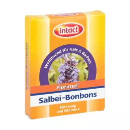 FLORIMEL Caramelos de salvia con vitamina C, 50 g