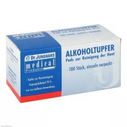 Hisopos con alcohol 3x6 cm estériles, 100 piezas