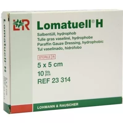 LOMATUELL H Pomada tul 5x5 cm estéril, 10 uds