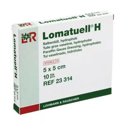 LOMATUELL H Pomada tul 5x5 cm estéril, 10 uds LOMATUELL H Pomada tul 5x5 cm estéril, 10 uds