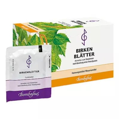 Bolsas filtrantes para té de hojas de abedul, 20X2 g