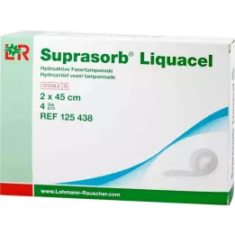 SUPRASORB Liquacel hydroakt.Faserverb.2x45 cm, 4 uds