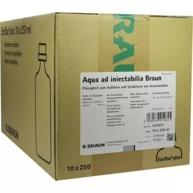 AQUA AD injectabilia Ecoflac Plus Solución para infusión, 10X250 ml