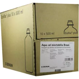 AQUA AD injectabilia Ecoflac Plus Solución para infusión, 10X500 ml
