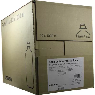 Aqua AD Injectabilia Ecoflac Plus Solución de infusión, 10x1000 ml