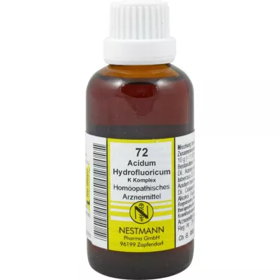 ACIDUM HYDROFLUORICUM Complejo K nº 72 Dilución, 50 ml
