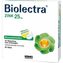 BIOLECTRA Comprimidos efervescentes de zinc, 20 uds