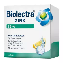 Tabletas efervescentes de zinc Biolectra, 20 piezas