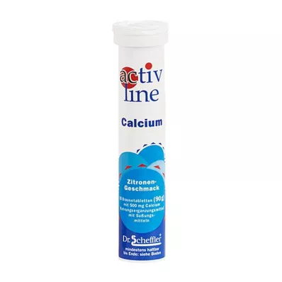 ACTIVLINE Comprimidos efervescentes de calcio limón, 20 uds