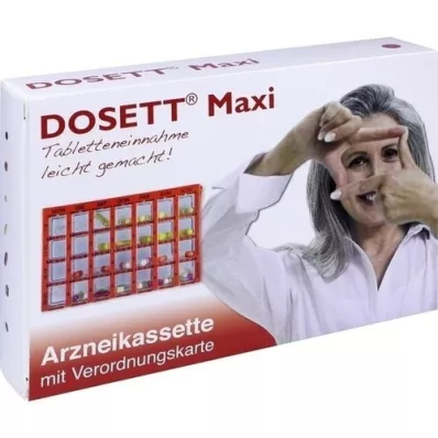 DOSETT Maxi casete medicinal rojo, 1 ud
