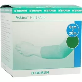 ASKINA Venda adhesiva color 8 cmx20 m verde, 1 ud