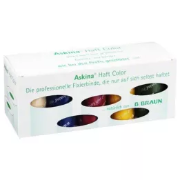 ASKINA Caja surtida de vendas adhesivas de colores, 10 unidades