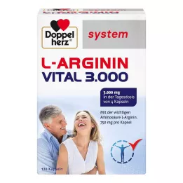 DOPPELHERZ L-Arginina Vital 3.000 sistema Cápsulas, 120 Cápsulas