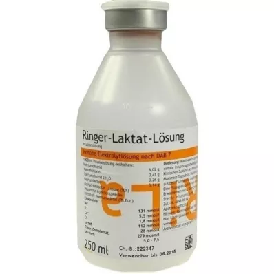 RINGER LAKTAT Solución de plástico, 250 ml