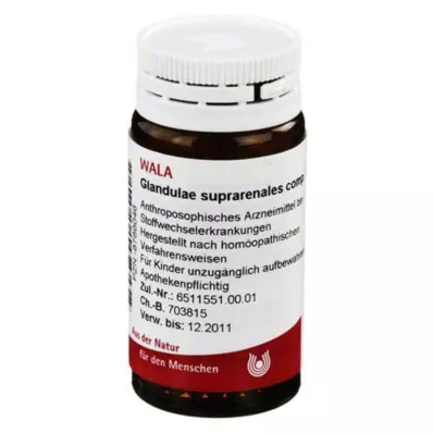 GLANDULAE SUPRARENALES glóbulos comp., 20 g