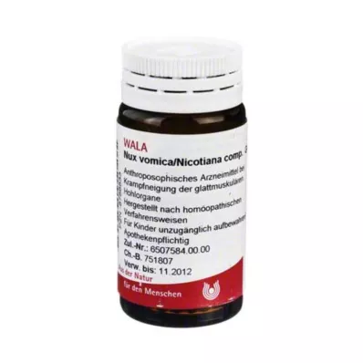 NUX VOMICA/NICOTIANA glóbulos comp., 20 g