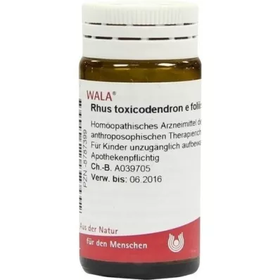 RHUS TOXICODENDRON E foliis D 30 glóbulos, 20 g