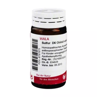 Glóbulos de azufre D6, 20 g