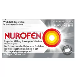 NUROFEN Ibuprofeno 400 mg comprimidos recubiertos, 24 uds