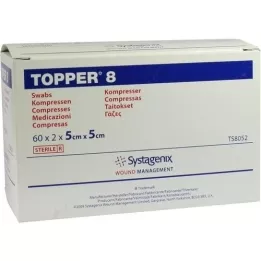 TOPPER 8 Compr.5x5 cm estéril, 60X2 St