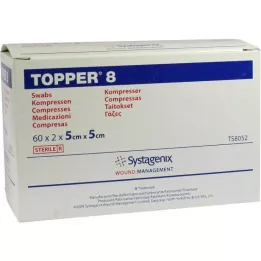 TOPPER 8 Compr.5x5 cm estéril, 60X2 St
