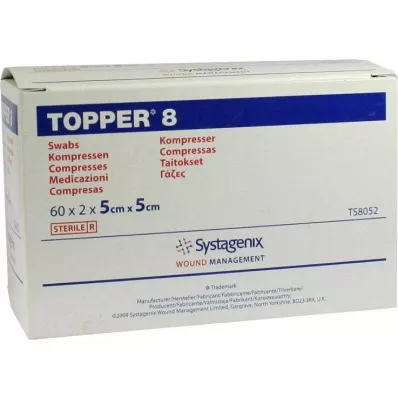 TOPPER 8 Compr.5x5 cm estéril, 60X2 St
