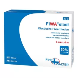 FIXIERBINDE elástico 6 cmx4 m suelto, 1X20 piezas