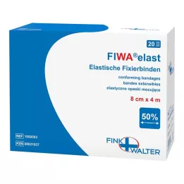 FIXIERBINDE elástico 8 cmx4 m suelto, 1X20 piezas
