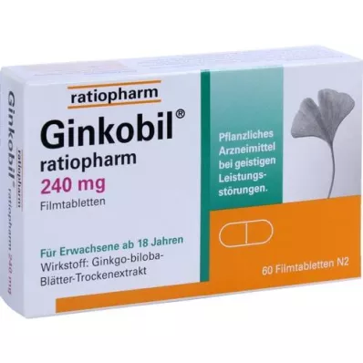 GINKOBIL-ratiopharm 240 mg comprimidos recubiertos con película, 60 uds