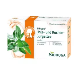 SIDROGA Garganta y Gargarismos Bolsitas de filtro de té, 20X2,5 g